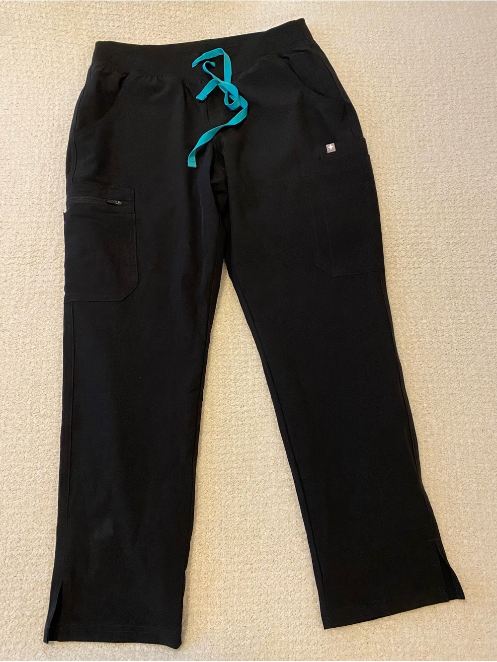 Figs Technical Collection Scrub Pants with Zipper Pocket Black Size S/P